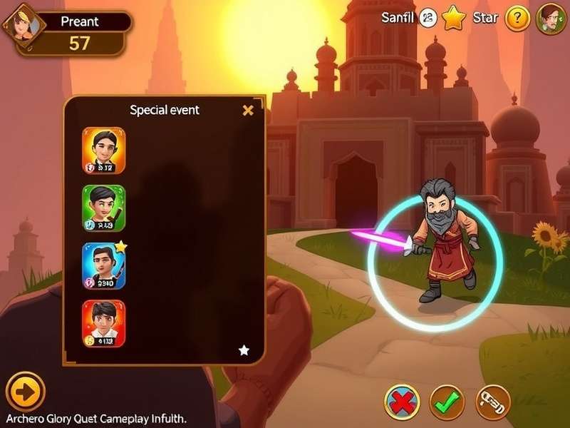Archero Glory India Quest character selection screen